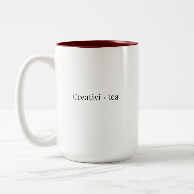 Eine Minimalistische Tee-Tasse Zweifarbige Tasse (Links)