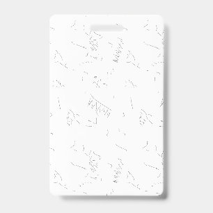 Eine minimalistische weiße Linienkunstskizze zeigt Ausweis