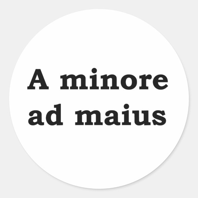 Eine Minore und Mai Runder Aufkleber (Vorderseite)