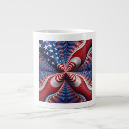 Eine Mischung aus amerikanischer Flagge und Frakta Jumbo-Tasse