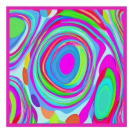 Eine Mischung aus farbenfrohen Mustern Kunst Poster