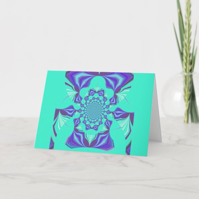 Eine Mischung aus Kaleidoskop und Mandala Art! Karte (Vorderseite)