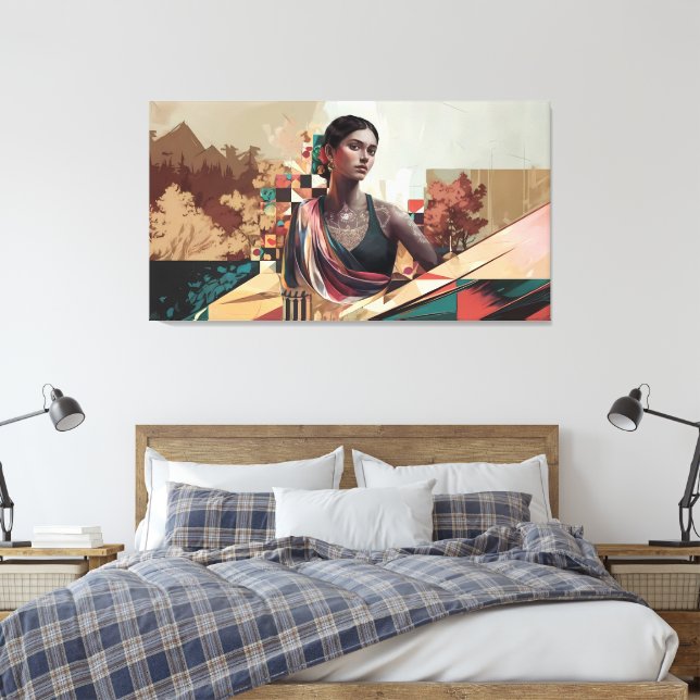 Eine Mischung aus Tradition und Moderne Leinwanddruck (Insitu (Schlafzimmer))