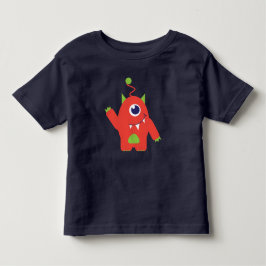 Eine mit Augen Alien Orange & Grün Kleinkinder T - Kleinkind T-shirt