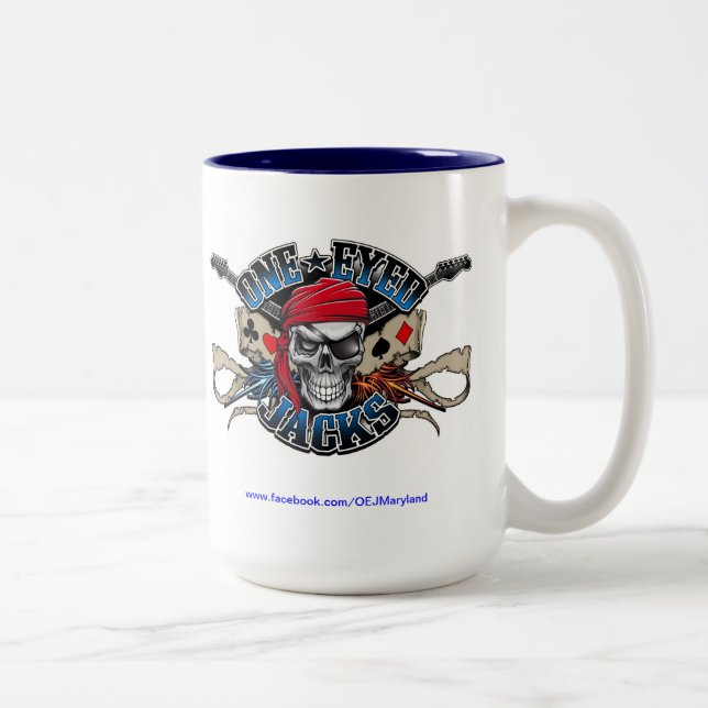 Eine mit Augen Jack-Kaffee-Tasse Zweifarbige Tasse (Rechts)