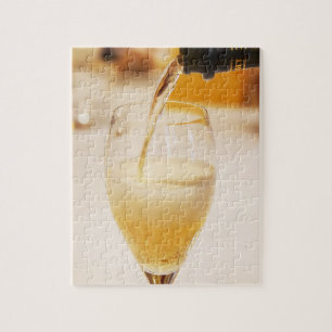 Eine mit Gosset gefüllte Champagnerflöte