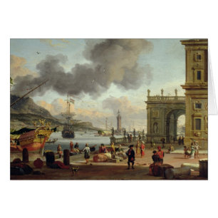 Eine Mittelmeerhafen-Szene