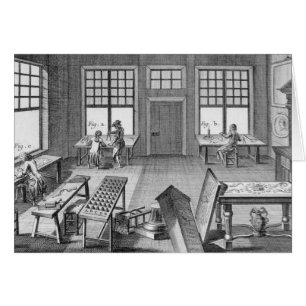 Eine Möbelgalerie in der Werkstatt, aus der "Enzyk