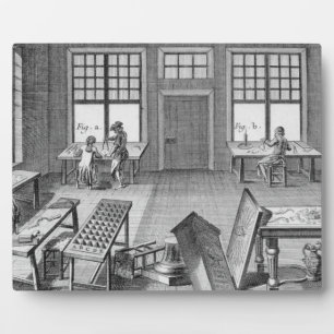 Eine Möbelgalerie in der Werkstatt, aus der "Enzyk Fotoplatte
