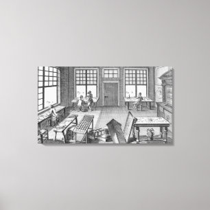 Eine Möbelgalerie in der Werkstatt, aus der "Enzyk Leinwanddruck
