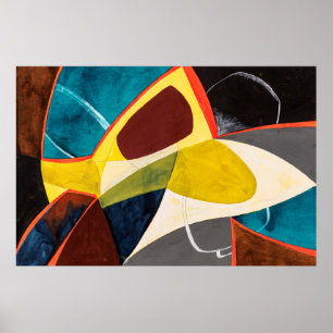 Eine moderne Abstrakte Aquarellmalerei. Poster