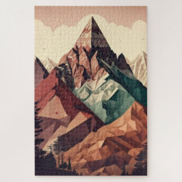 Eine moderne Berglandschaft in erdiger Harmonie