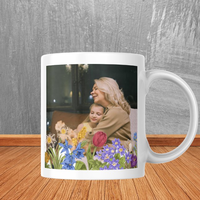 Eine moderne Tasse für Fotosammlungen in Oma (Grandma mug Photo collage mug Personalized mug Modern mug design Gift for grandma Mother's Day gift)