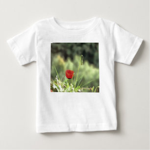 Eine Mohnmalerei künstlerischer Wildblume Baby T-shirt
