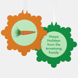 Eine Möhre für den Weihnachtsmann Ornament Karte