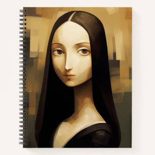 Eine Mona Lisa reimaginierte, ein Klassiker, aber Notizbuch