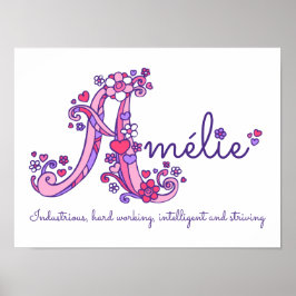 Eine Monografie von Amélie Girls, die Poster bedeu