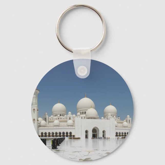 Eine Moschee in Abu Dhabi Schlüsselanhänger (Vorderseite)