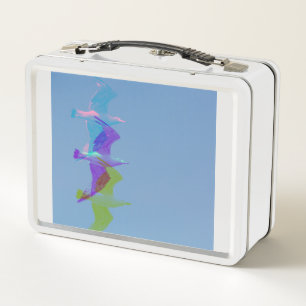 Eine Möwe auf Lunchboxen  