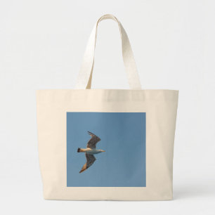 Eine Möwe im Flug auf einer Tote Bag Jumbo Stoffbeutel