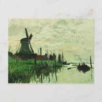 Eine Mühle in Zandam 2 - Claude Monet - 1871