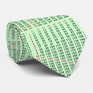 eine Multiplikationstabelle für Mathematik Krawatte