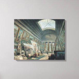 Eine Museums-Galerie mit alter römischer Kunst Leinwanddruck