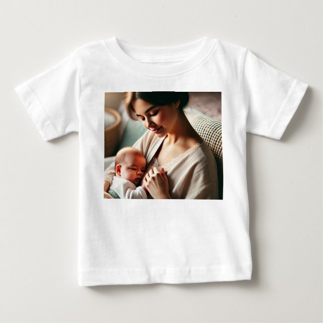 Eine Mutter, die ihr Baby knuddelt T-shirt (Vorderseite)