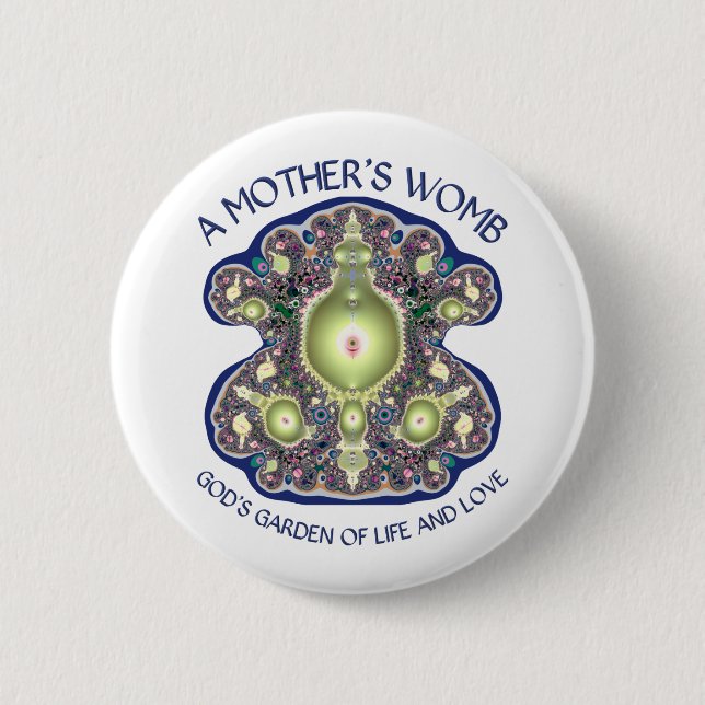 Eine Mutter: Gottes Garten des Lebens und der Lieb Button (Vorderseite)