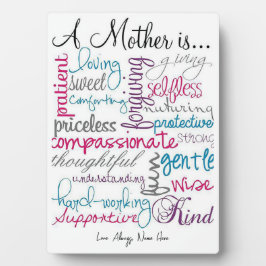 Eine Mutter ist Fotoplatte