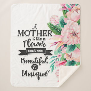 Eine Mutter ist wie ein Geschenk für Blume, ein Mu Sherpadecke