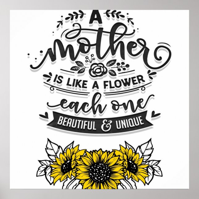 Eine Mutter ist wie eine Blume, ein Niedliches Mut Poster (Vorne)