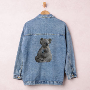 Eine Mutter verkneifen Jeansjacke