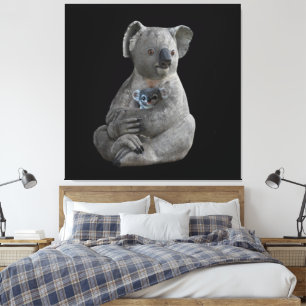 Eine Mutter verkneifen Leinwanddruck