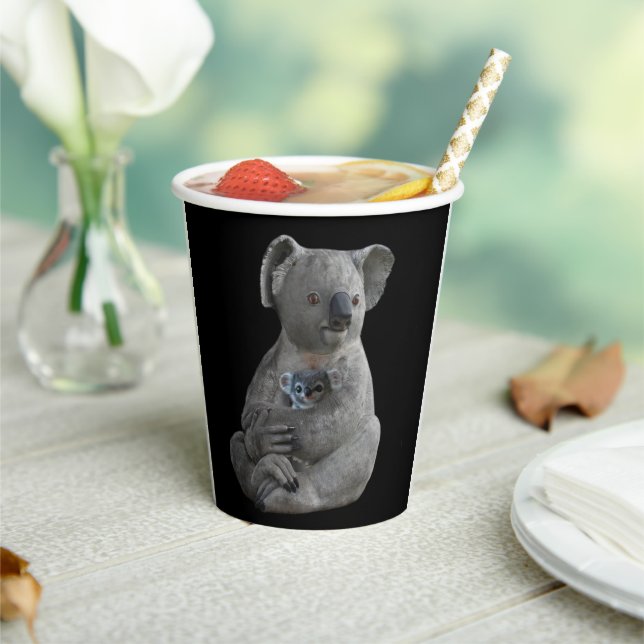 Eine Mutter verkneifen Pappbecher (In Situ)