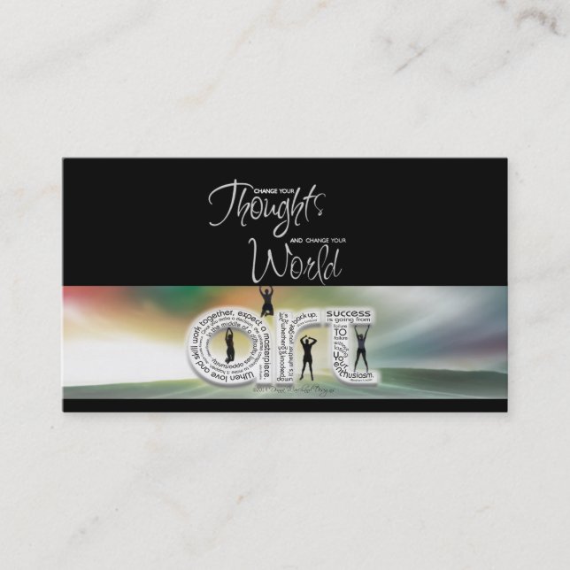 Eine nachdenkliche Art Goal Card Visitenkarte (Vorderseite)