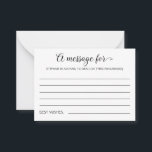 Eine Nachricht für die Begrüßung von Braut und Grä Hinweiskarte<br><div class="desc">Diese charmanten Message Cards werden eine perfekte Alternative zu einem traditionellen Gästebuch für Hochzeiten sein. Lesen Sie sie später,  z.B. zum Jubiläum.</div>