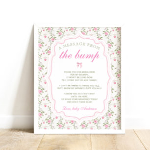 Eine Nachricht von der Bump Liebe Shack Baby Dusch Poster