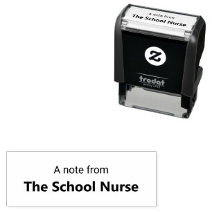 Eine Nachricht von der Krankenschwester und dem Na Permastempel