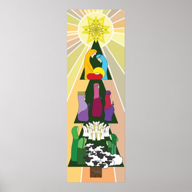 Eine Nacht anders als jeder andere Weihnachtsbaum Poster (Vorne)