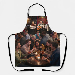 Eine Nacht Craic: Freunde treffen sich in einem Du Schürze
