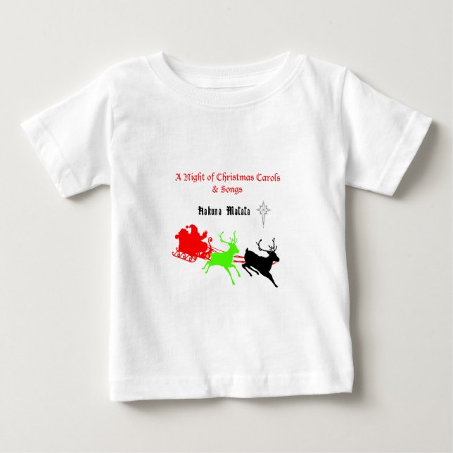 Eine Nacht der Weihnachtslieder und Songs Hakunama Baby T-shirt (Vorderseite)