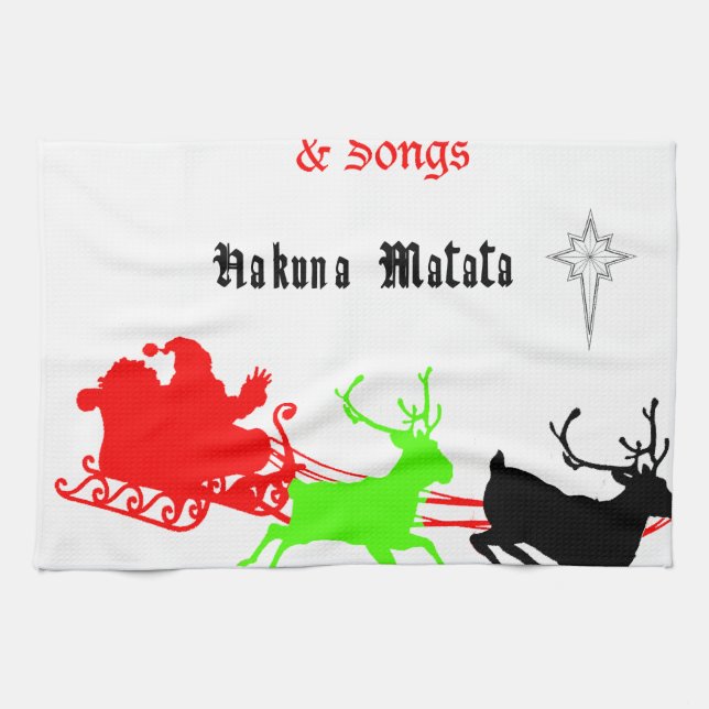Eine Nacht der Weihnachtslieder und Songs Hakunama Handtuch (Horizontal)