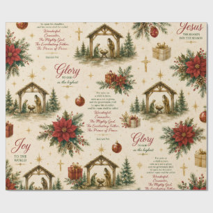 Eine Nacht der Wunder Die Weihnachtsnativität Geschenkpapier