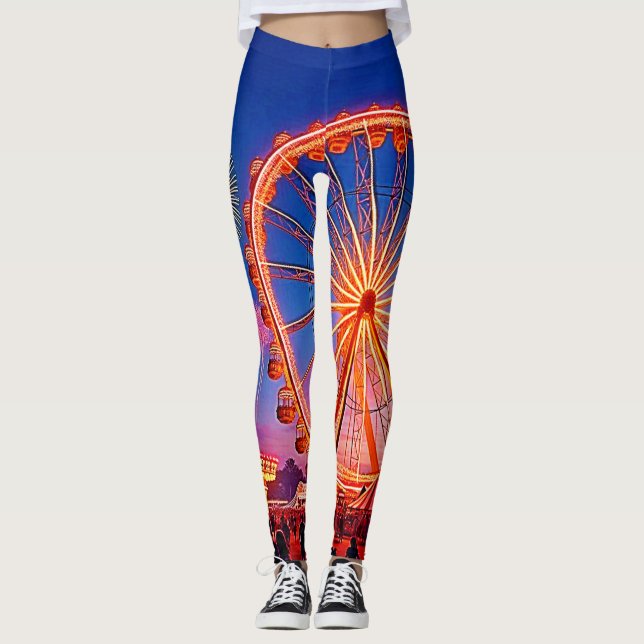 Eine Nacht festlicher Lichteffekte Leggings (Vorderseite)