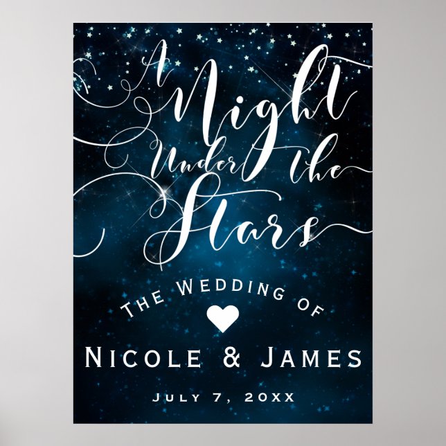 EINE NACHT UNTER DEM Banner "Starry Blue Skies" Poster (Vorne)