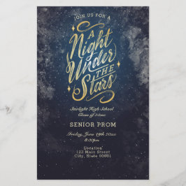 Eine Nacht unter den Sternen Event Flyer Einladung