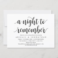 Eine Nacht zum Gedenken, Hochzeitsessen Probe