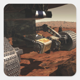 Eine Nahaufnahmeansicht des Armes auf Mars der Quadratischer Aufkleber