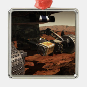 Eine Nahaufnahmeansicht des Armes auf Mars der Silbernes Ornament